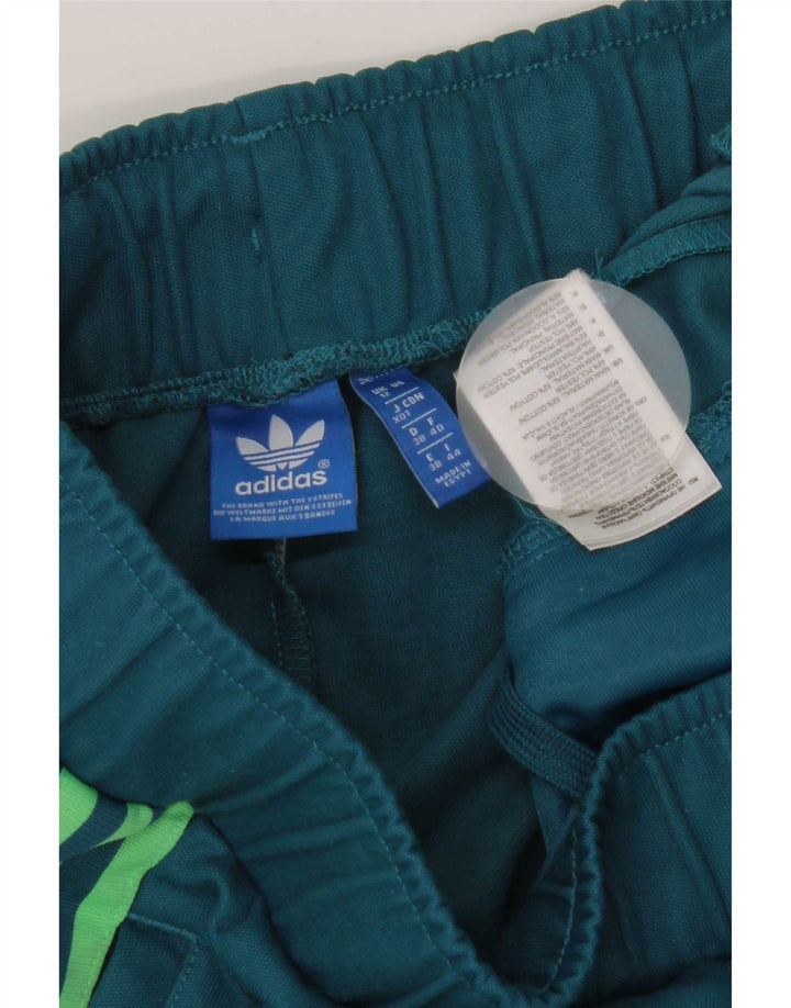 Adidas Damen Trainingshose UK 12 Mittelblaue Baumwolle