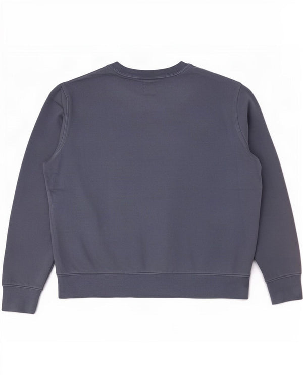 Marks & Spencer übergroßer Damen-Sweatshirt-Pullover, Gr. 16, Größe L, Blau, Baumwolle