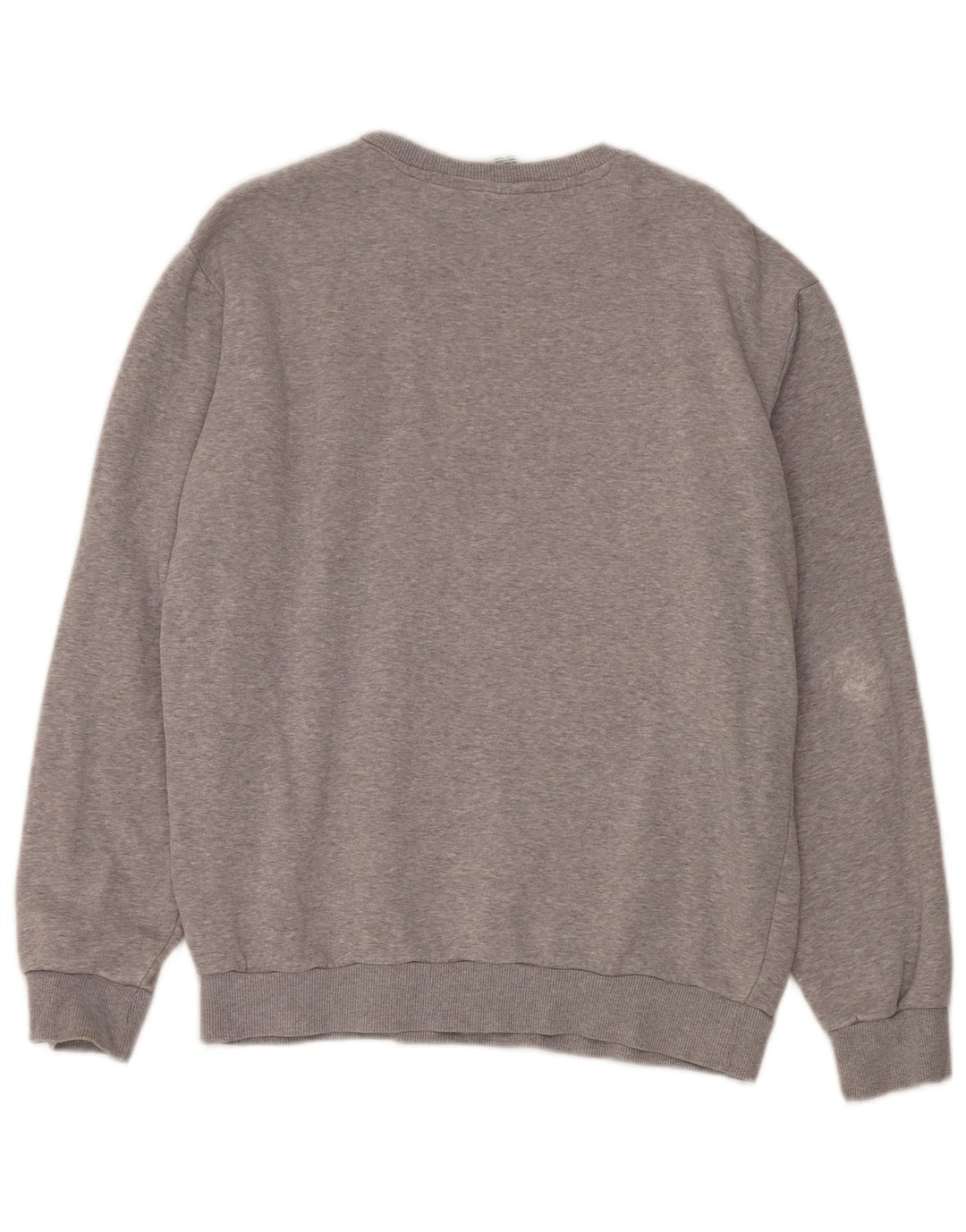 Reebok Herren Grafik-Sweatshirt-Pullover aus mittelgrauer Baumwolle