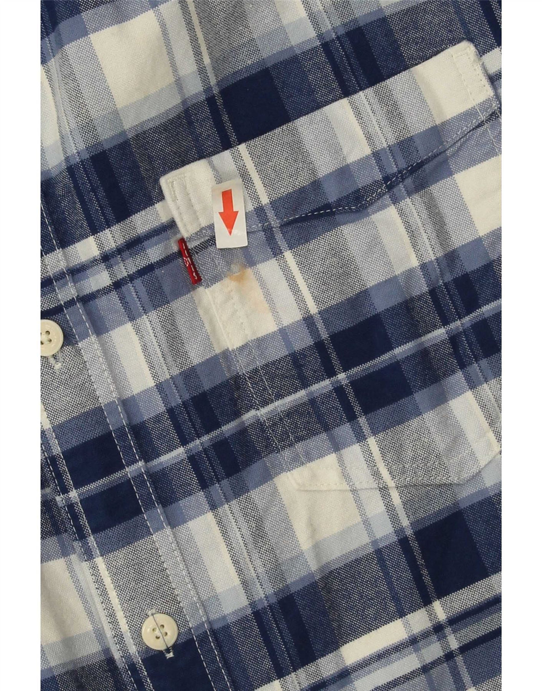 Levi's Herren-Standard-Flanellhemd XL, blau kariert, Baumwolle