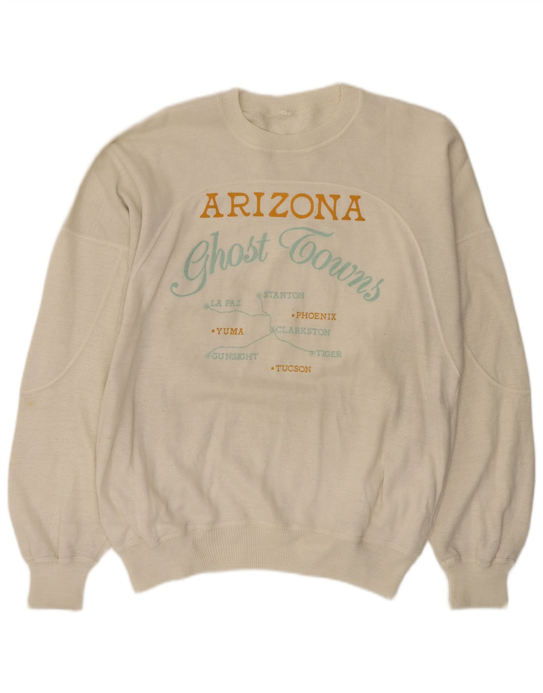 Arizona Herren-Sweatshirt mit Grafik, Größe L, Weiß