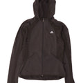 Adidas Damen Zip Hoodie Pullover UK 12 Medium Schwarz Polyester