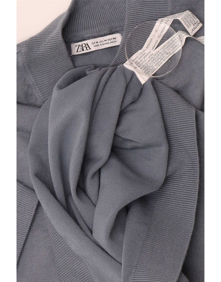 Zara Herren T-Shirt Top Mittelblaue Viskose