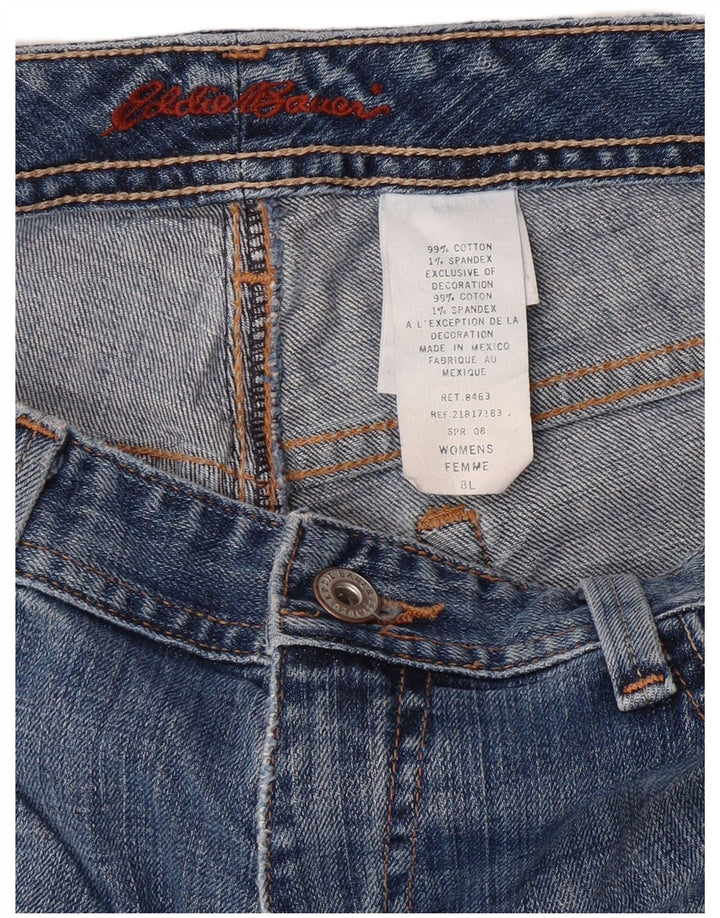EDDIE BAUER Damen Straight Jeans US 8 Medium W30 L25, 28 Blaue Baumwolle