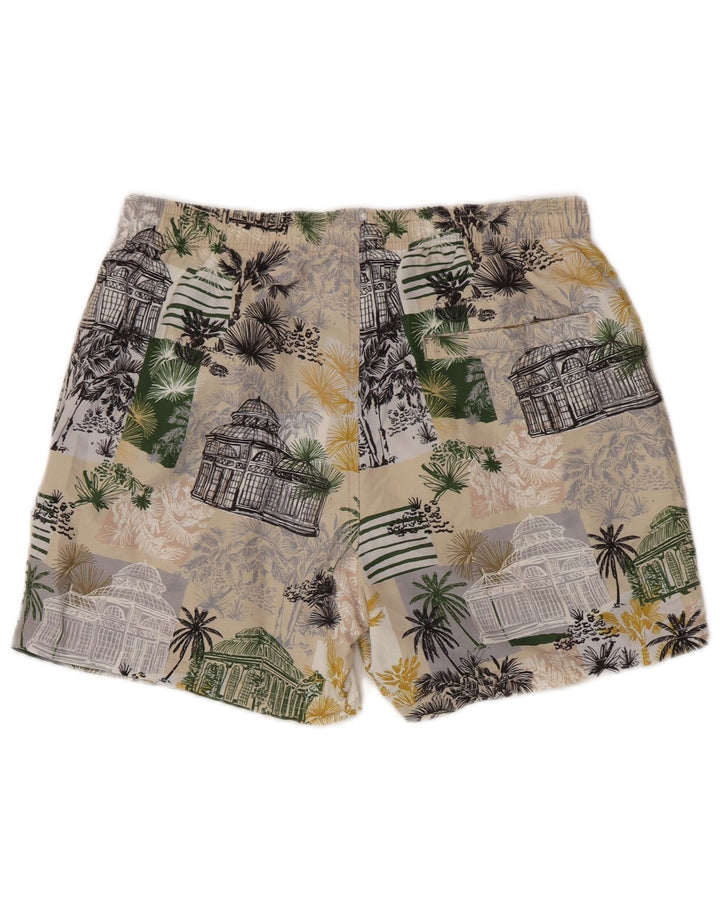Reiss Herren-Badeshorts mit Grafik, mittelgroß, mehrfarbig, Polyester