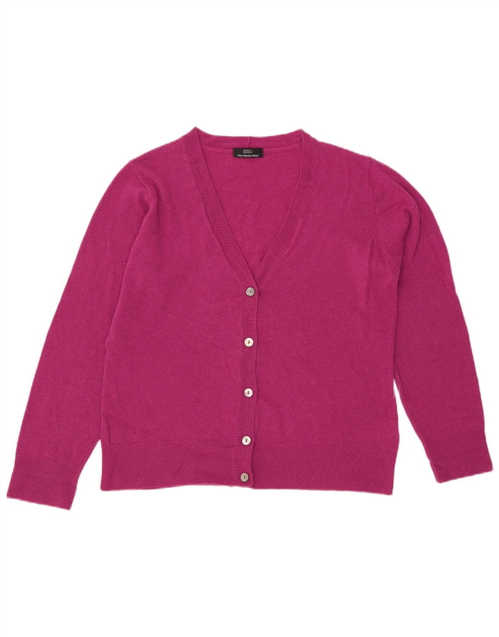 Marks & Spencer Damen-Cardigan-Pullover UK 14 Große rosa Wolle