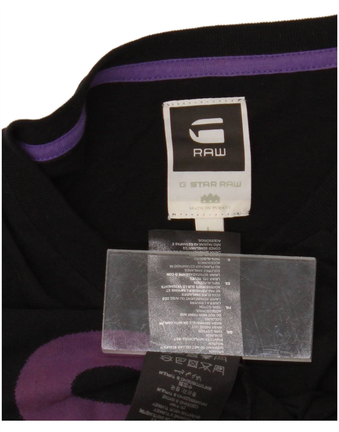 G-Star Herren Graphic Top Langarm Large Schwarz Baumwolle