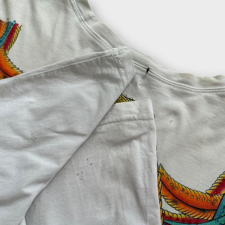 Christian Audigier Ed Hardy Langarm-T-Shirt – Medium (passt wie ein XL)