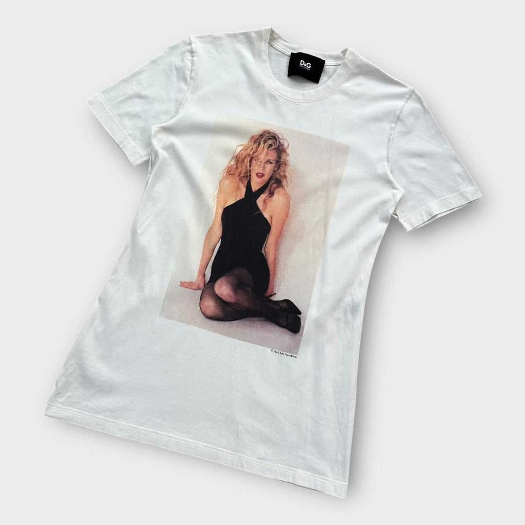 Vintage D&G Kim Basinger Grafik-T-Shirt – Damen groß