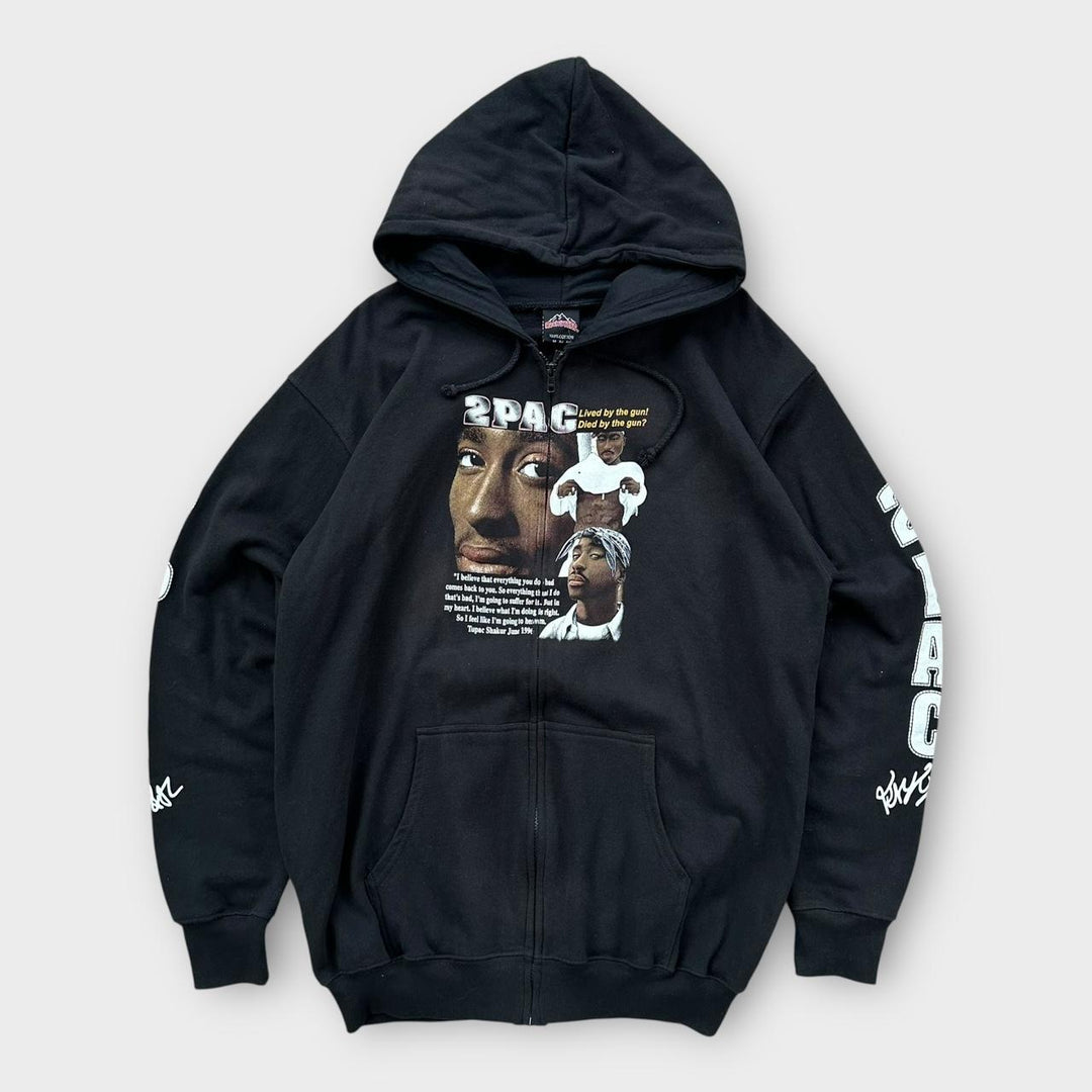Y2K Tupac Kapuzenpullover - XL