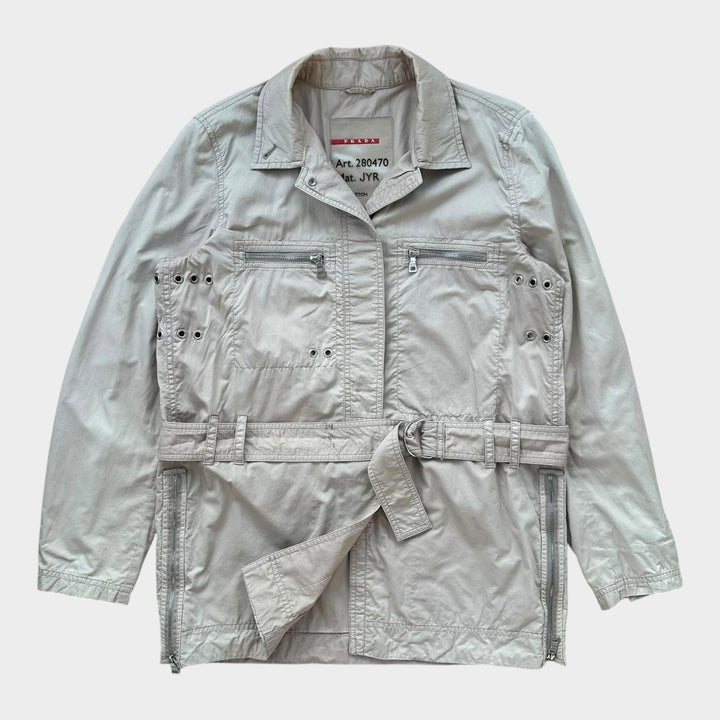 Prada Sport technischer Trenchcoat – Damen mittlere Größe 44 (kariert