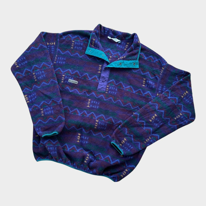 Vintage Columbia Fleece mit Funky-Muster - XL