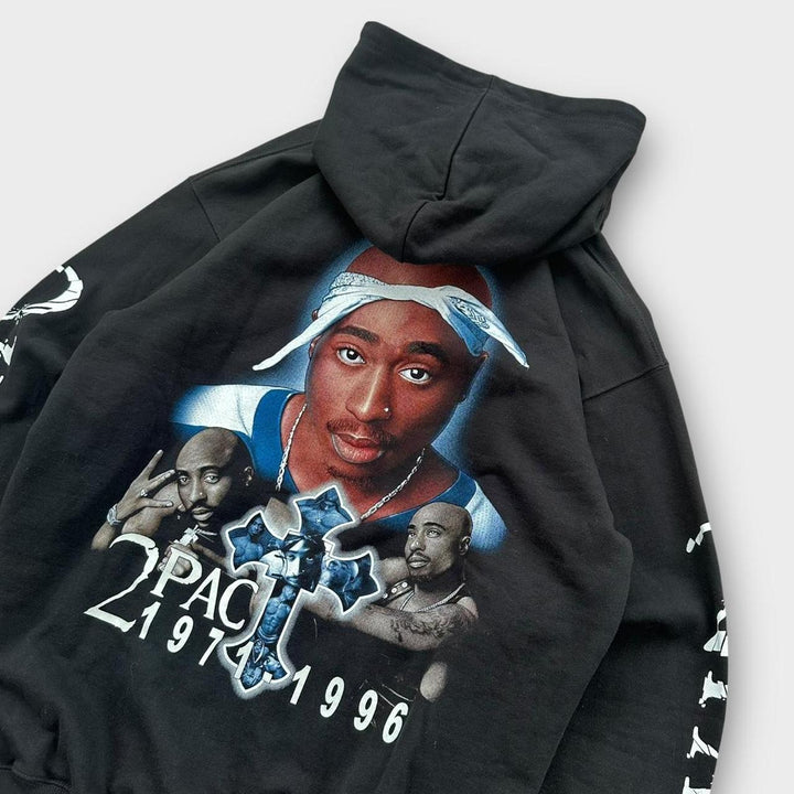 Vintage Tupac Grafik Hoodie - XL