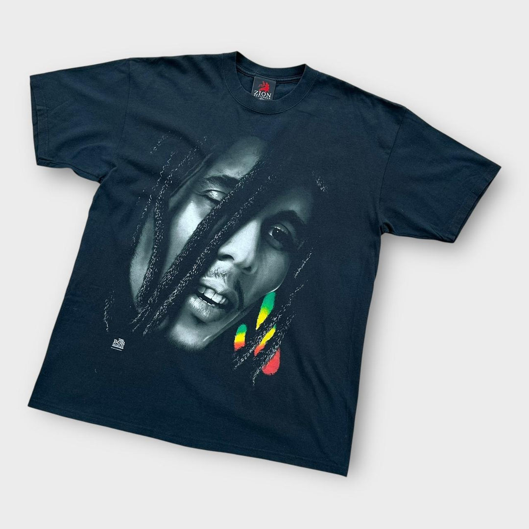 T-Shirt mit Bob-Marley-Grafik – XL