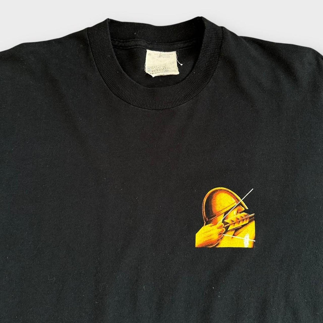 Vintage T-Shirt mit starker Schleife und Grafik – XL