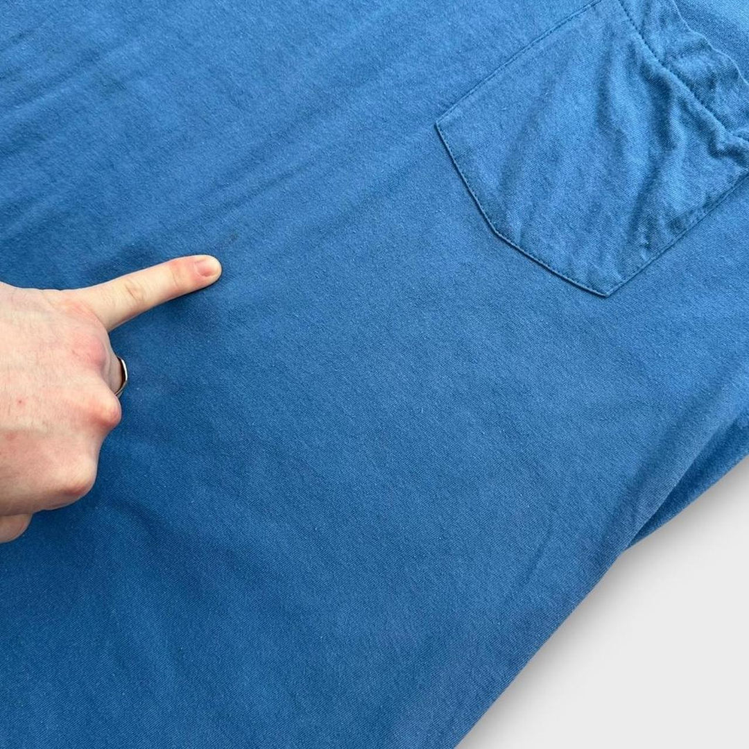 Single Stitch Blank Pocket T-Shirt – XL (passt wie ein großes)