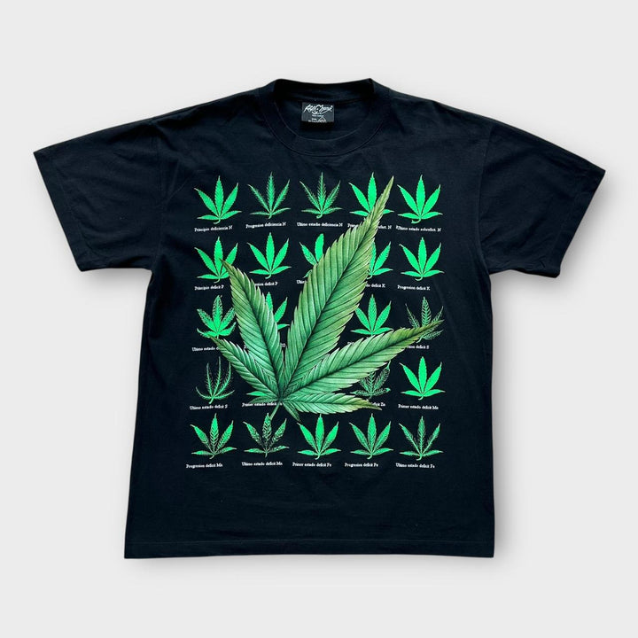 T-Shirt mit Weed-Grafik – groß