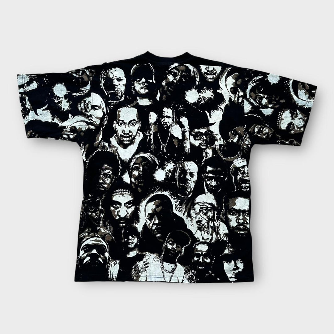 Time is Money Hip-Hop-Rap-T-Shirt mit Allover-Print – XL