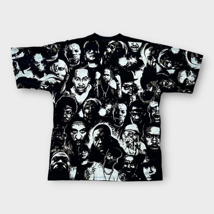 Time is Money Hip-Hop-Rap-T-Shirt mit Allover-Print – XL