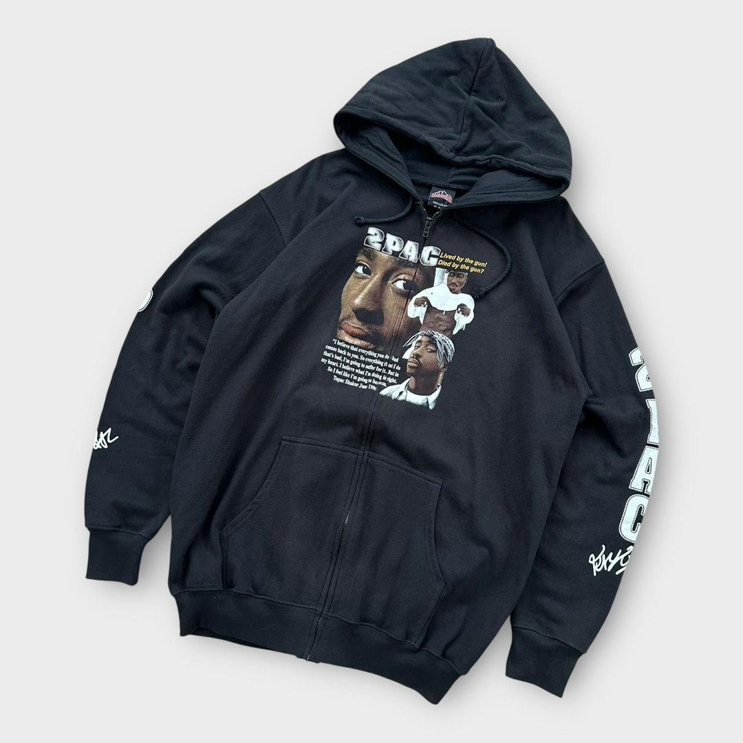 Y2K Tupac Kapuzenpullover - XL
