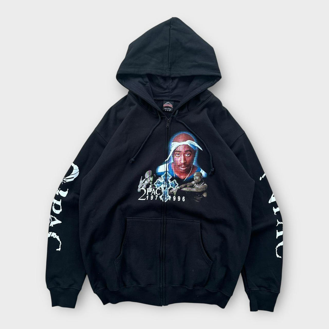 Vintage Tupac Grafik Hoodie - XL