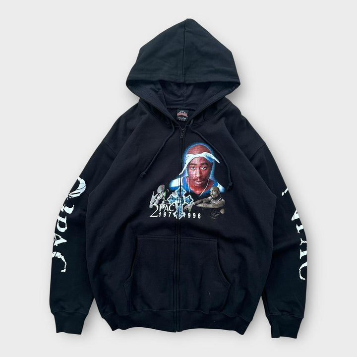 Vintage Tupac Grafik Hoodie - XL