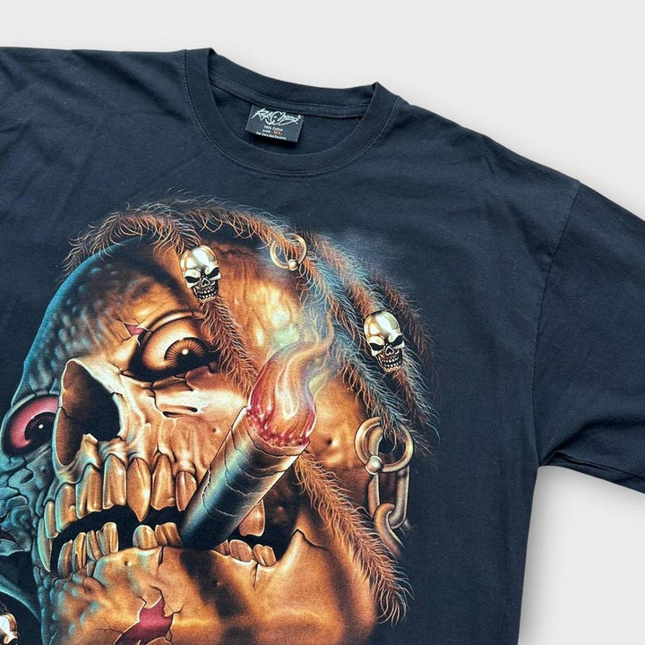 T-Shirt mit Totenkopf-Grafik – XL