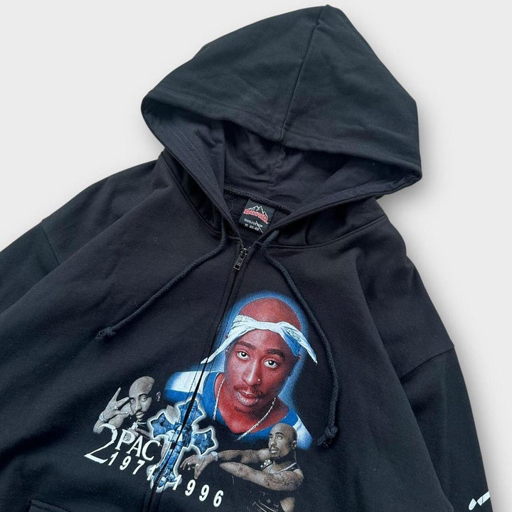 Vintage Tupac Grafik Hoodie - XL