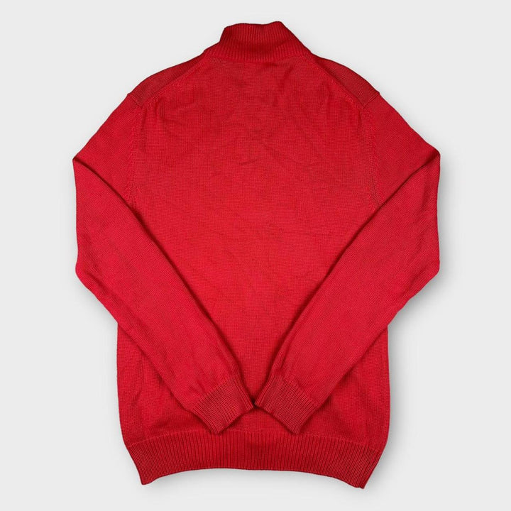 Vintage Thomas Burberry Strickpullover mit Reißverschluss – XL