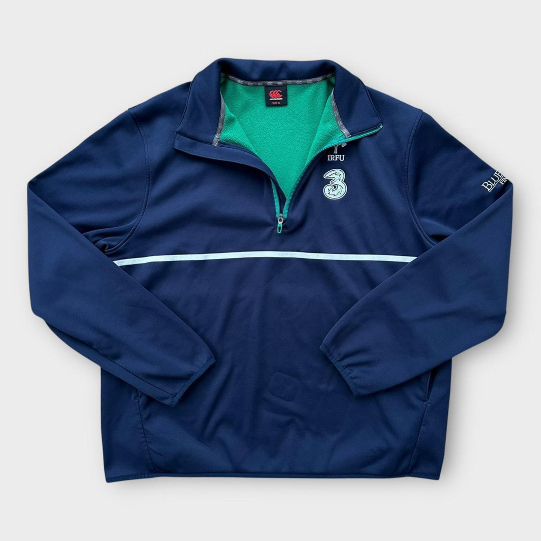 Irland-Rugby-Pullover mit Viertelreißverschluss in XL