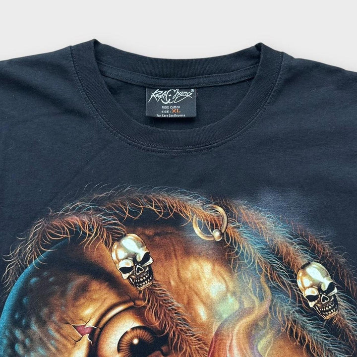 T-Shirt mit Totenkopf-Grafik – XL