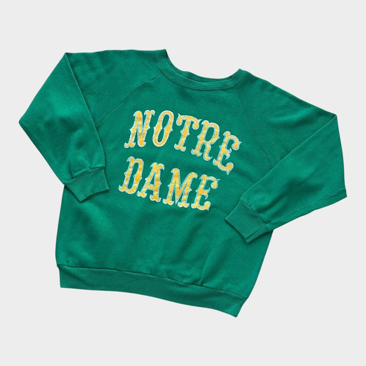 Vintage 80er Jahre Notre Dame Grafik Champion Sweatshirt – groß (passt wie ein Medium)