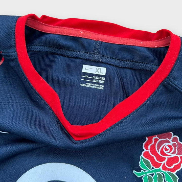 England-Rugby-Oberteil – Kinder 13/15 (passt wie eine kleine Größe)