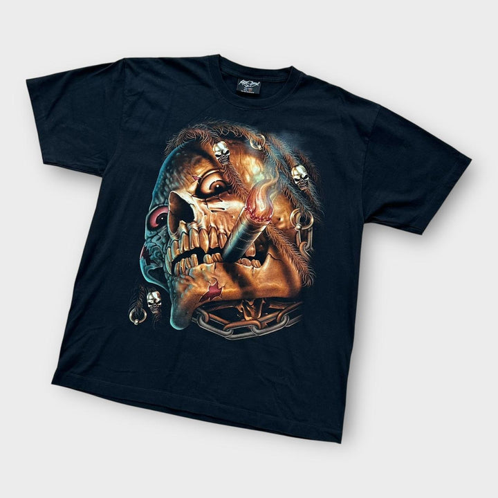 T-Shirt mit Totenkopf-Grafik – XL