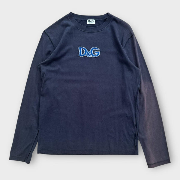 D&G Spell Out Langarm-T-Shirt – Junior XL (Damen groß)