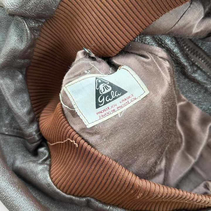 Vintage Fliegerjacke aus Leder – groß