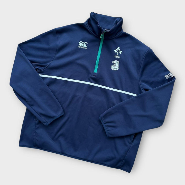 Irland-Rugby-Pullover mit Viertelreißverschluss in XL