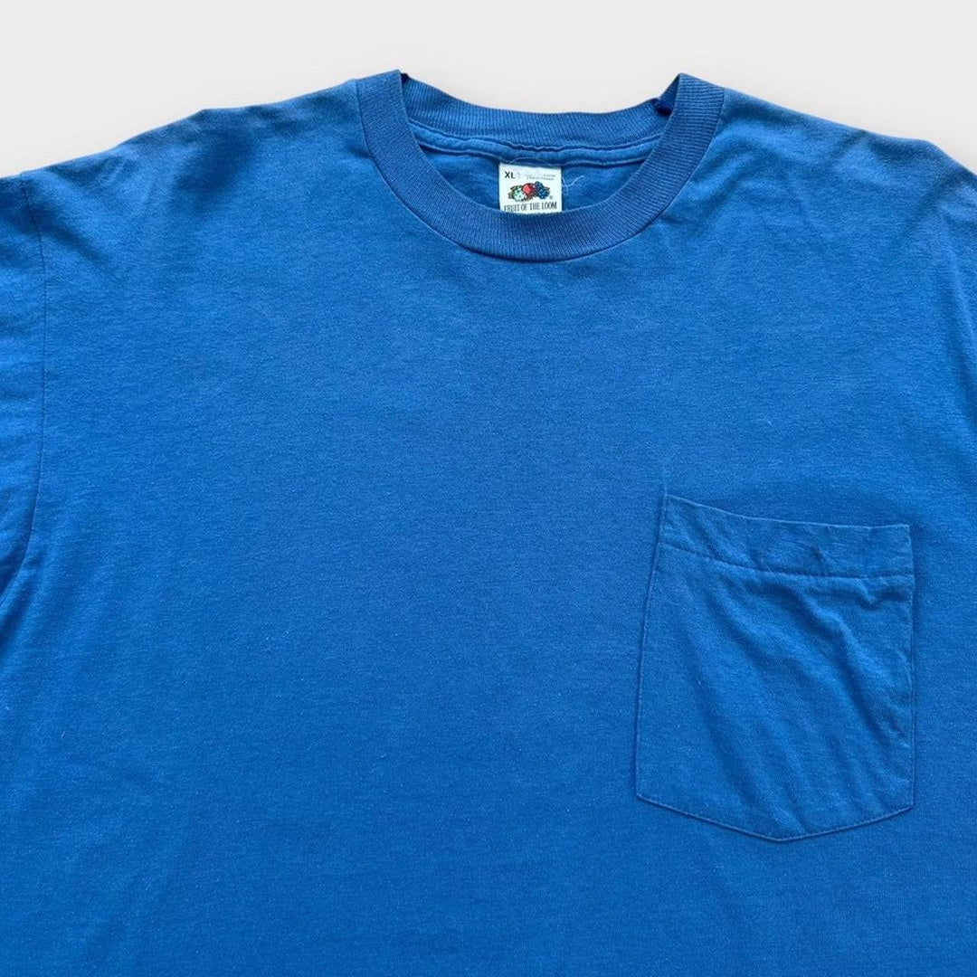 Single Stitch Blank Pocket T-Shirt – XL (passt wie ein großes)