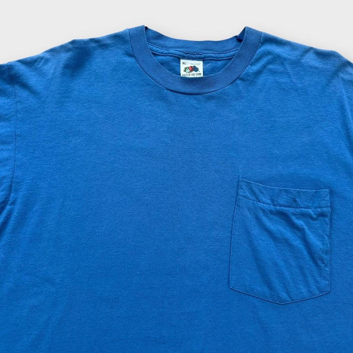 Single Stitch Blank Pocket T-Shirt – XL (passt wie ein großes)