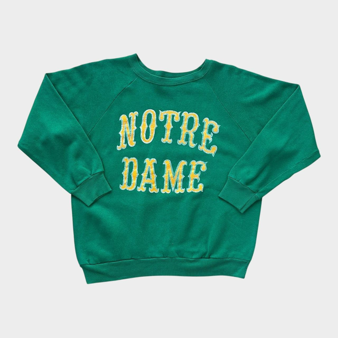 Vintage 80er Jahre Notre Dame Grafik Champion Sweatshirt – groß (passt wie ein Medium)