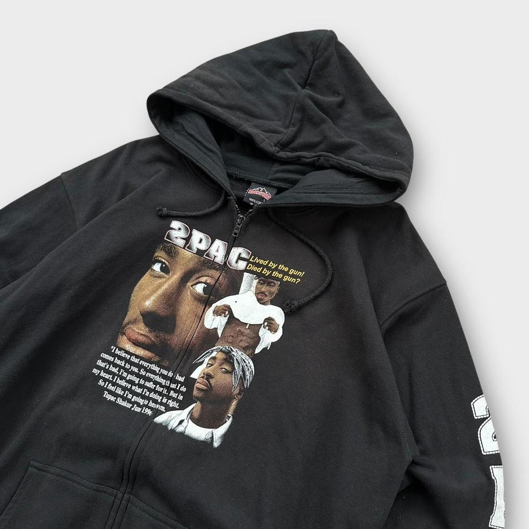 Y2K Tupac Kapuzenpullover - XL