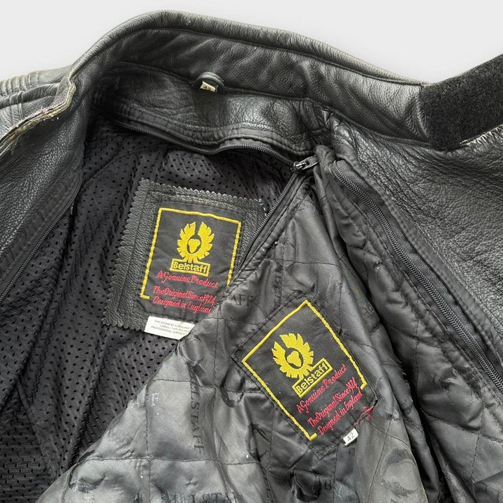 Belstaff Leder-Bikerjacke – klein (Maße prüfen)