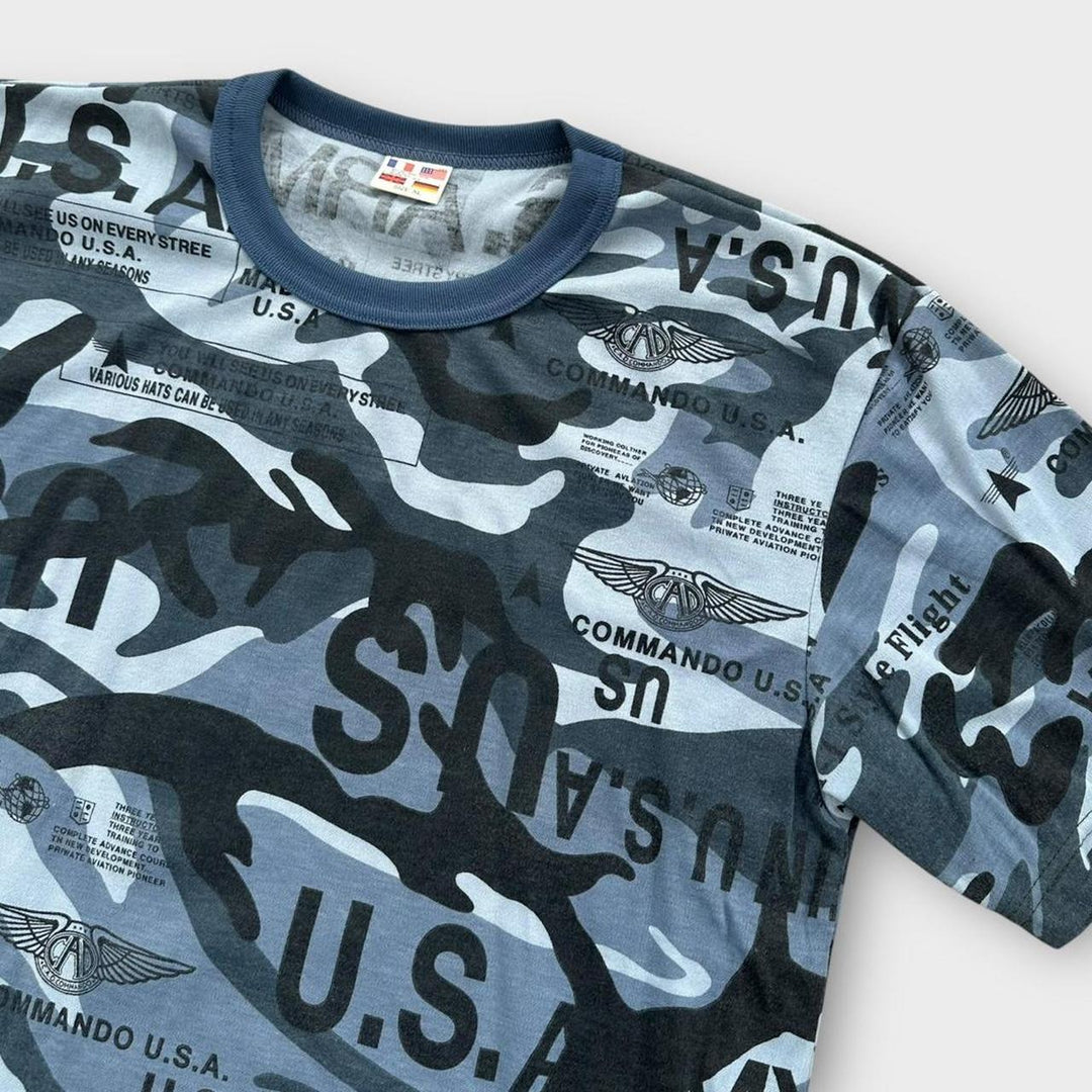 Y2K-Camouflage-Grafik-T-Shirt – XL