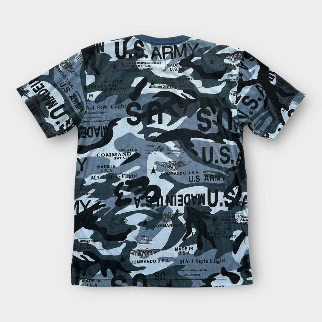 Y2K-Camouflage-Grafik-T-Shirt – XL