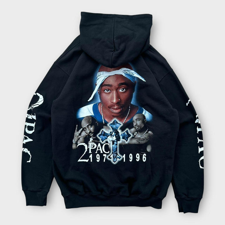 Vintage Tupac Grafik Hoodie - XL