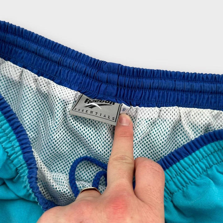 Blaue Reebok-Shorts – klein (elastisch mit Kordelzug)