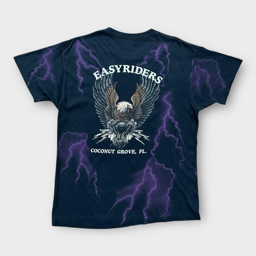 Einstichiges Harley-Grafik-T-Shirt – groß