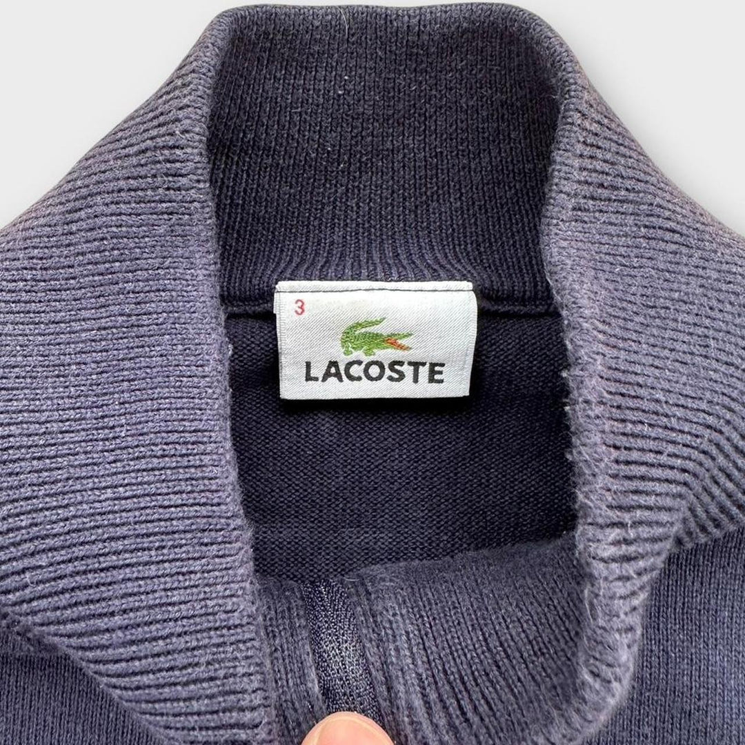Lacoste-Strickpullover mit Reißverschluss – mittelgroß