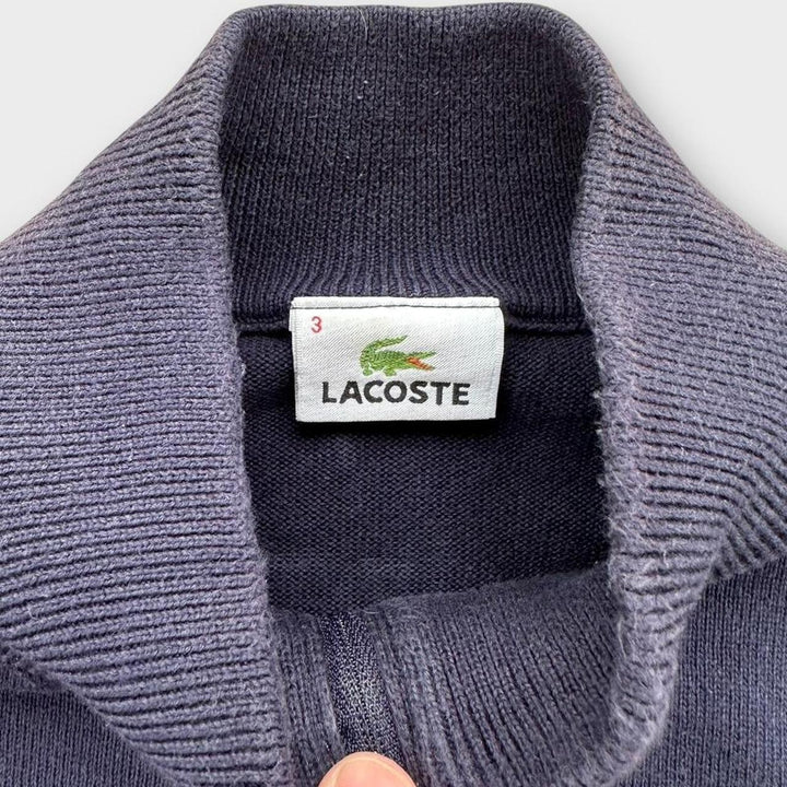 Lacoste-Strickpullover mit Reißverschluss – mittelgroß