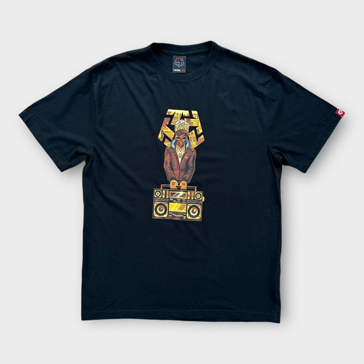 Y2K Hip-Hop Tribal Grafik-T-Shirt – XL